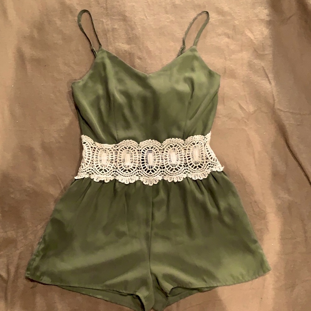 Green Beachy Romper